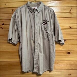 Winners Circle Dale Jarrett #88 UPS NASCAR Tan Button Up XXL